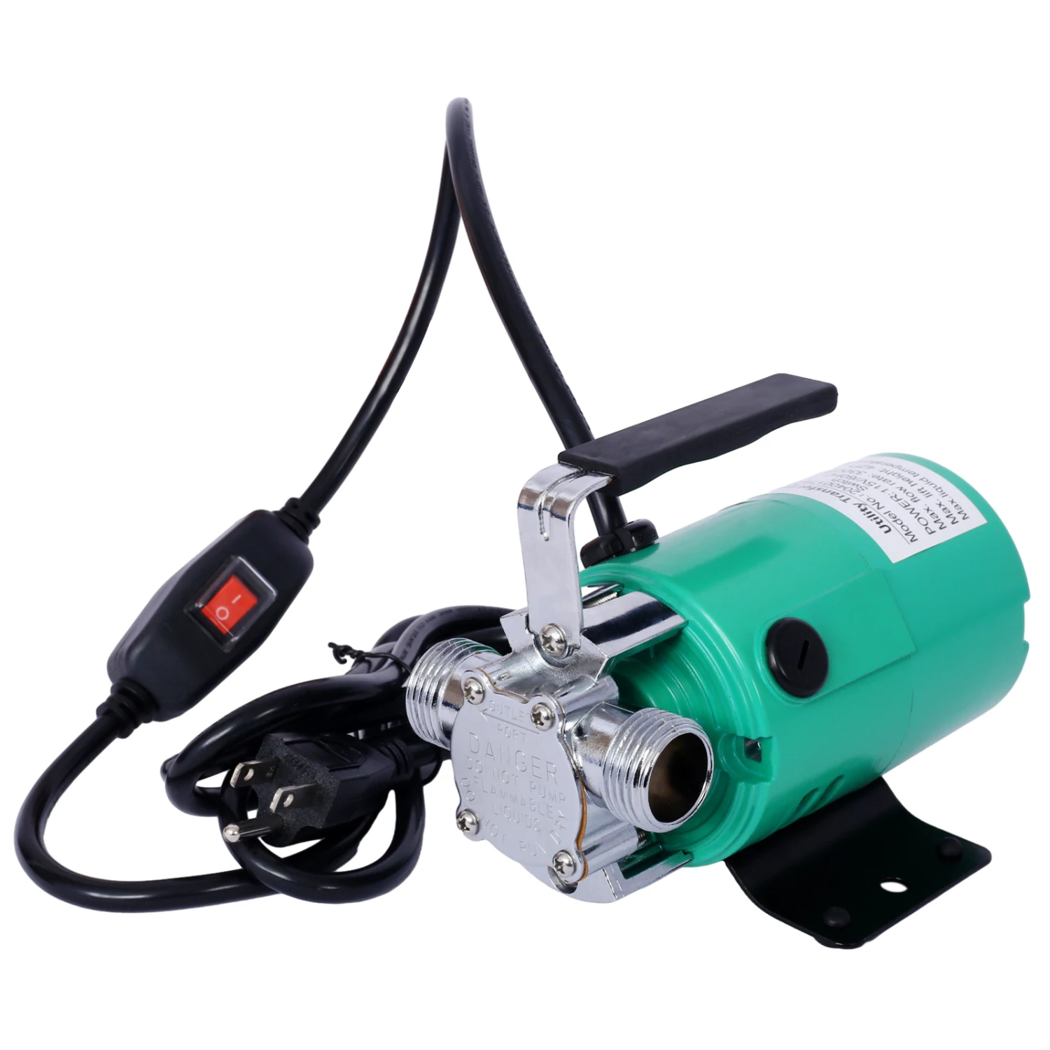 

Water Transfer Pump, 115V 330 Gallon Per Hour - Portable Electric Utility Pump with ON/OFF Switch and 6' Water Hose Kit - Remove