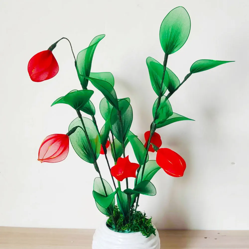 20PCS Mehrfarbige Nylon Strumpf Blumen Material Zug Strumpf Material Zubehör Handgemachte Hochzeit Hause DIY Blume Handwerk – Detail 4