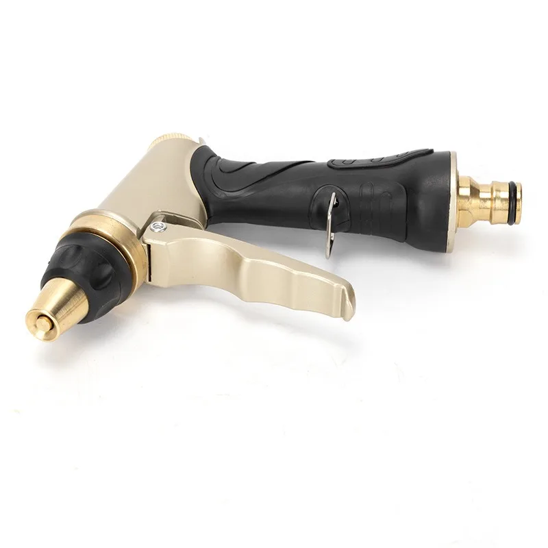 Zinc Alloy Water Spray Gun with Brass Nozzle Multi Mode Adjustable Flow Cleaning Water Sprayer Tool