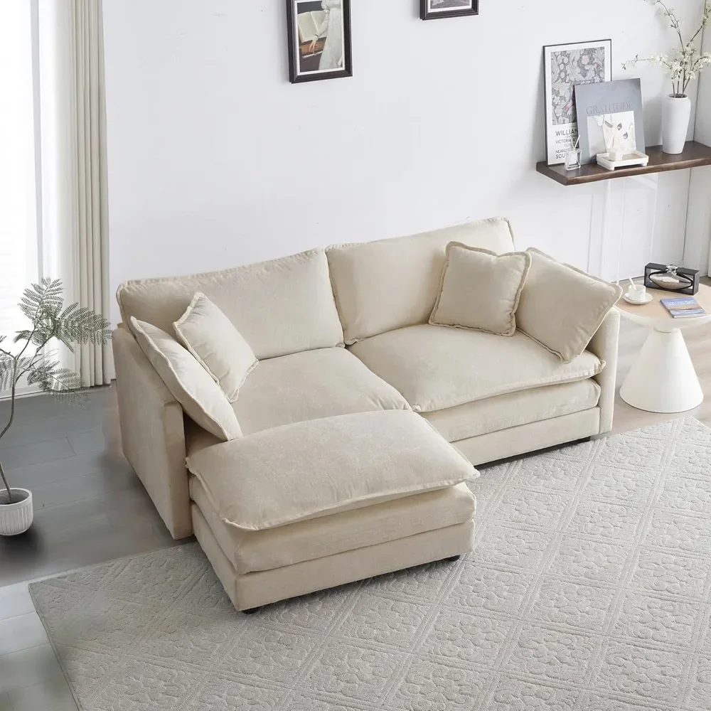 Deep Seat Sectional Sofa, 76.7