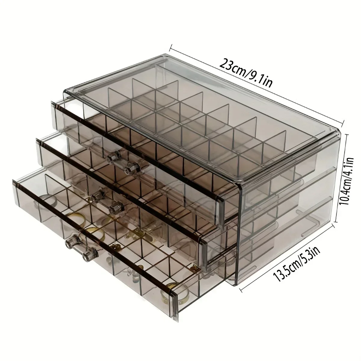 72/120 Grids Earring Earbuds Storage Boxes Acrylic Jewelry Organizer Stackable Nail Art Diamond Display Stand Drawer 정리용품