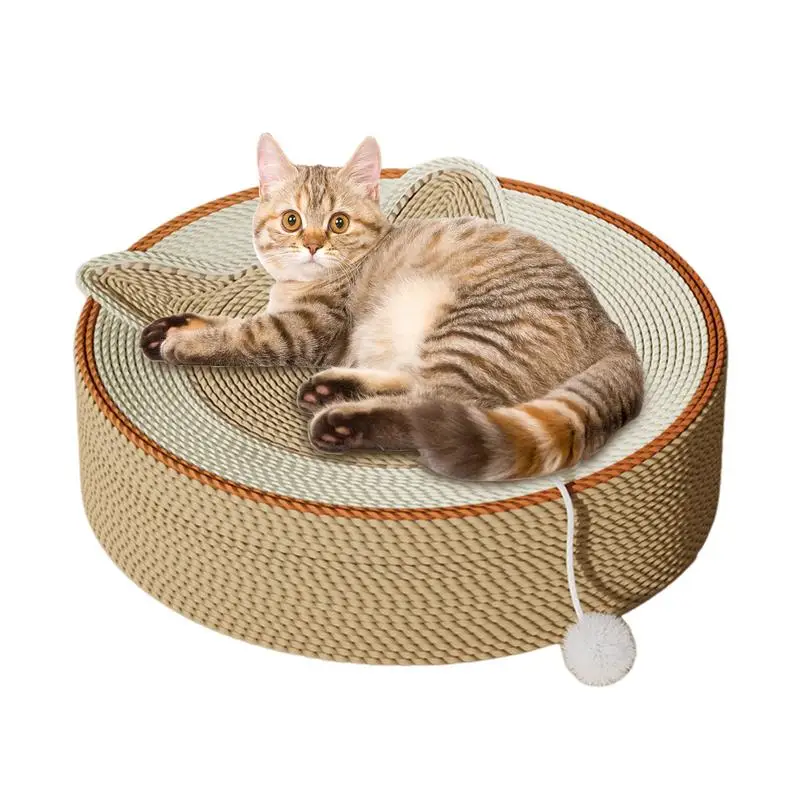 Cat Scratching Board Round Pet Cat Scratching Bed Wear Resistant Cat Scratch Lounge for Small Medium Large Cats