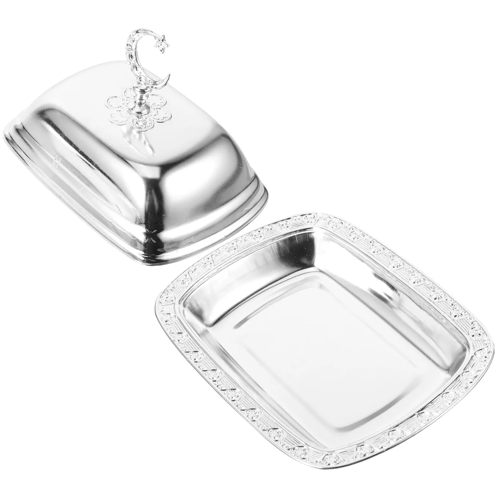 

1Set Metal Cake Plate Dessert Tray Cake Stand with Cover Party Wedding Birthday Snack Display Multi-Function Food Cover