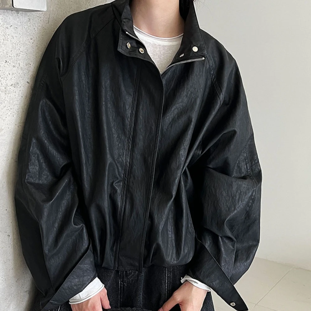 TWOTWINSTYLE الصلبة تقسم جاكيت زيبرا الإناث الوقوف الرقبة طويلة الأكمام فضفاضة كول الشارع الشهير المرأة السترات الخريف موضة جديدة