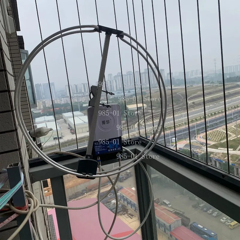 High Gain Omnidirectional FM Antenna Indoor Outdoor FM Radio Stereo Receiver Head Amplifier Dedicated Enhancement
