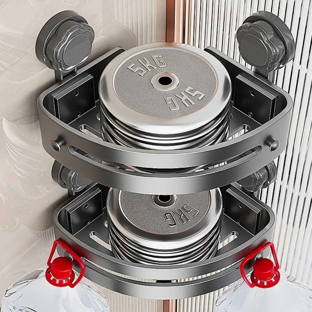 

Настенная полка-органайзер для ванной на присосках, трехъярусная, с высокой несущей способностью, без сверления, для шампуня и душевых принадлежностей