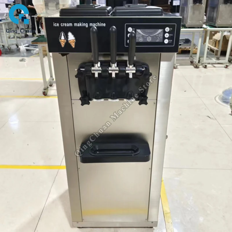 Машины для мягкого мороженого, три вкуса, 100, холодильное оборудование для мороженого/ч, умная панель, ресторан, магазин десертов