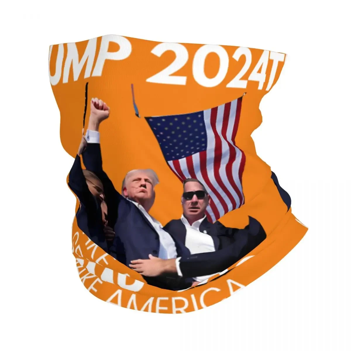 Trump Assassination Attempt 2024 Donald Trump Bandana Neck Gaiter Motocross Wrap Scarf Cycling Scarf Hiking Unisex All Season