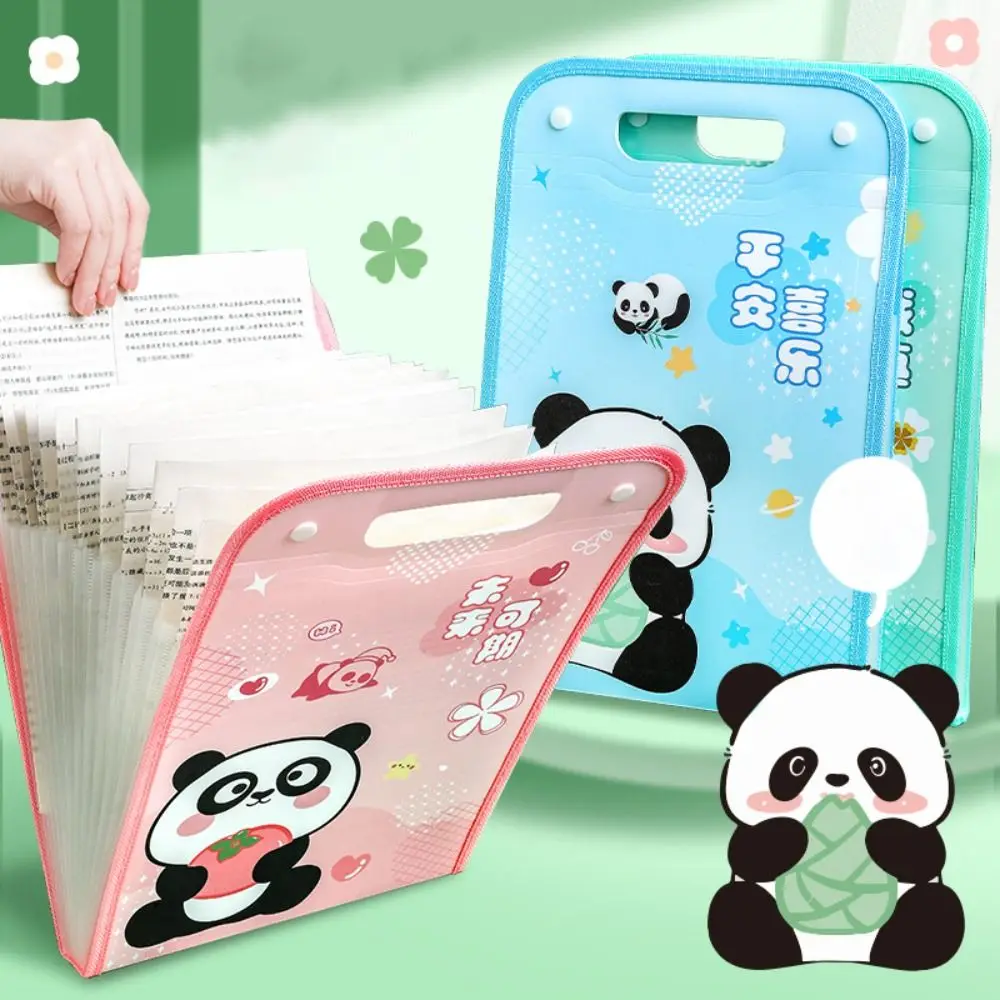 

Cute Creative A4 File Folder Cartoon Waterproof File Organizer Large Capacity 13 Pockets Test Paper Storage Folder