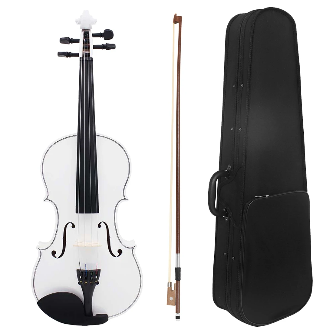 IRIN V-10 4/4 Colorful Violin Solid Wood Violin Set with Case Bow Professional Stringed Instrument Violin for Beginners Practice