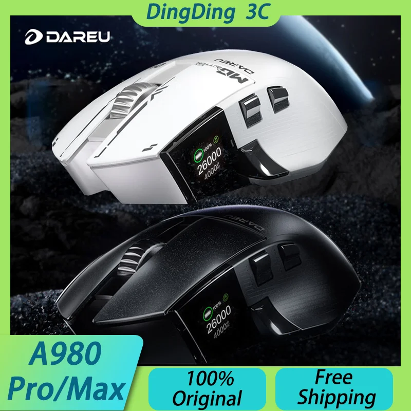 

Dareu A980Pro Max Esports Gaming Mouse Tri-mode Connection Type-C Star Flash Cable 8k Wireless 4k Ergonomic PC Gamer Custom Gift