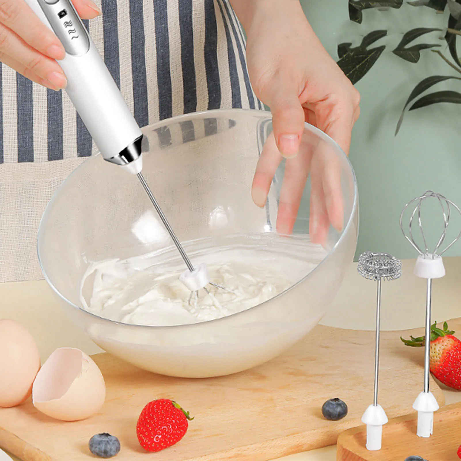 

Wireless Electric Milk Frother Egg Beater Handheld Coffee Blender Milk Shaker Mixer Foamer Food Blender