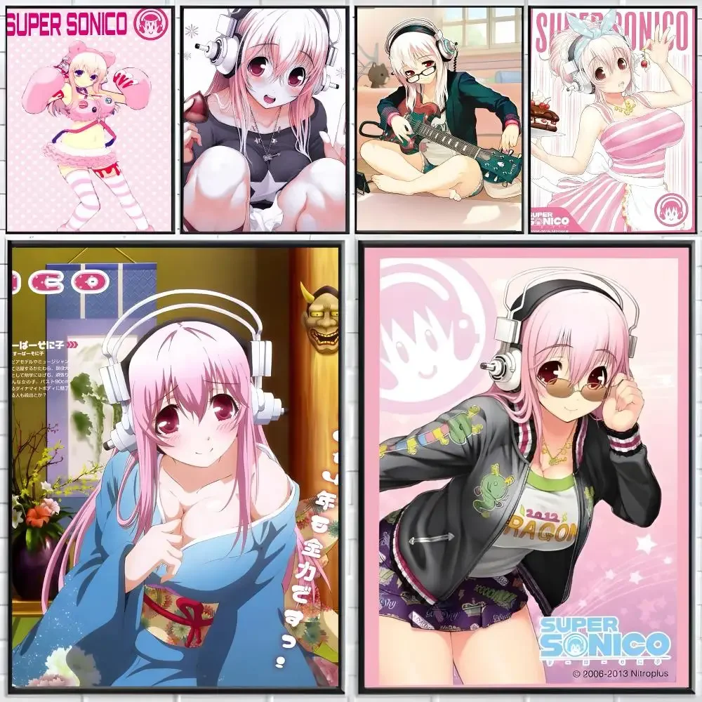 Anime Character Super Sonico Poster Distinct Home Decor Concepts Chic Indoor Art Pieces