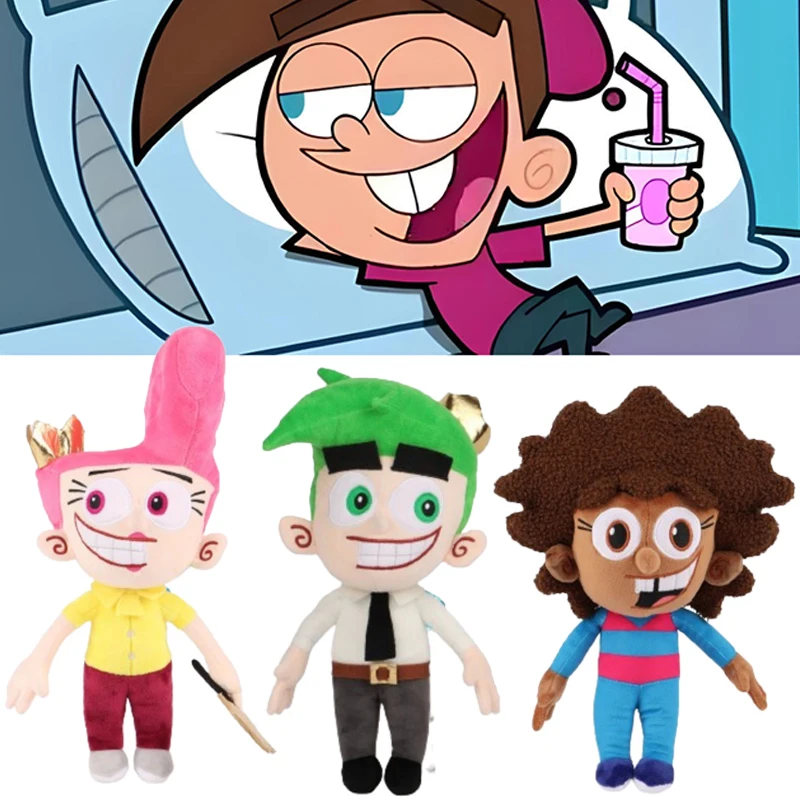 Anime The Fairly OddParents juguetes de peluche Wanda Timmy Cosmo muñecos de peluche figuras de peluche de dibujos animados decoración almohada regalos de navidad