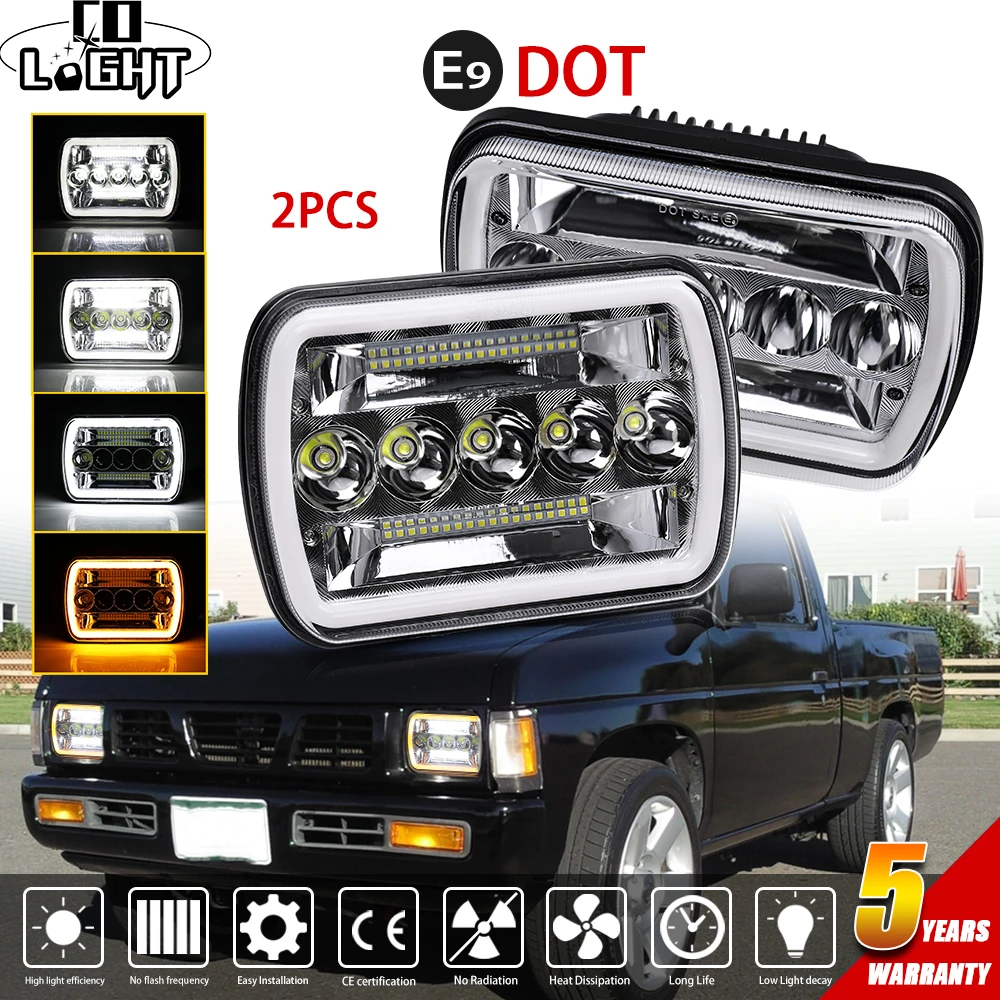 CO LIGHT 400W 5x7 Inch Led Headlights 7x6 80000LM Led Headlamp Hi/Low Turn Signal Dot E9 DRL For Offroad 4x4 Accessories 12V 24V