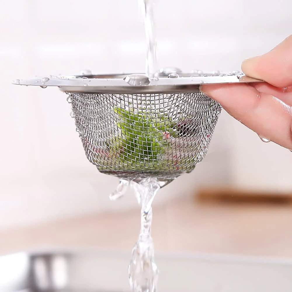 Kitchen Drain Basket Household Hangable Sink Rack Garbage Filter Drain Basket Kitchen Tools Mesh Strainer Basket Sink Strainer