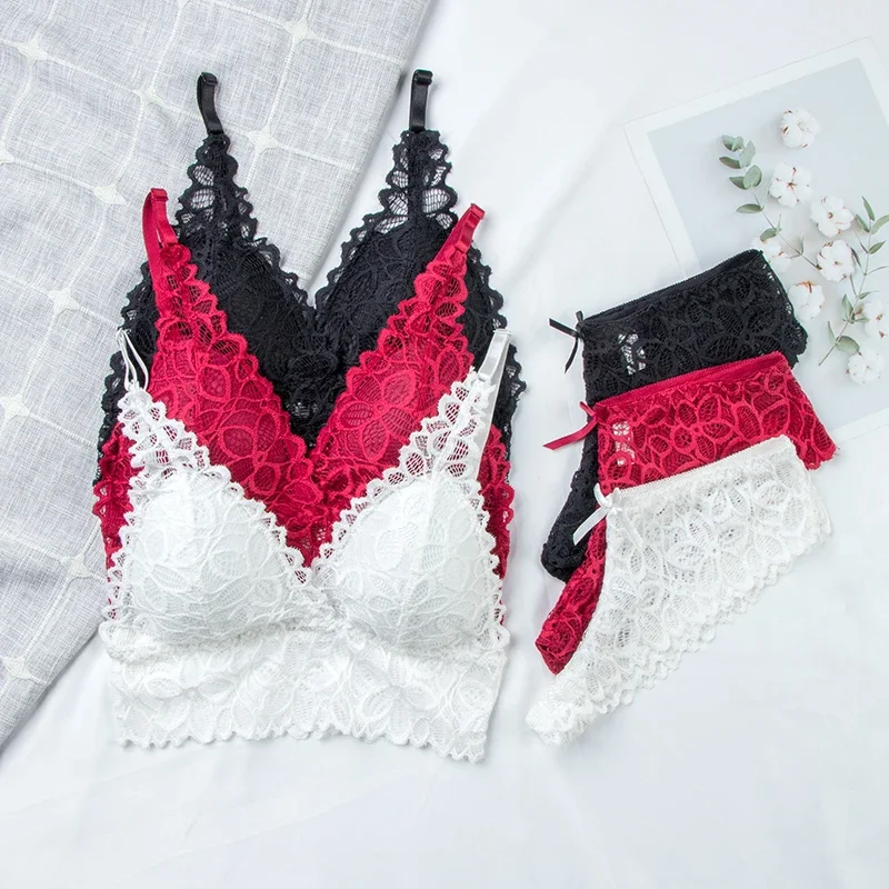 Women Lace Bra & Br… - image