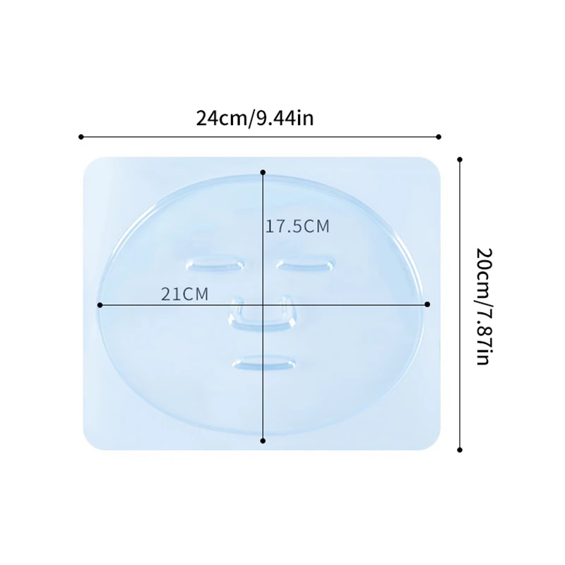 Molde transparente de PVC para mascarilla Facial, bandeja para fruta, verdura, algas marinas, barro, tablero reutilizable, herramienta de belleza para el cuidado de la piel, 3/5 piezas