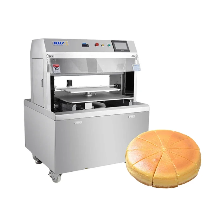 Full automatic  Commercial Multifunctional high speed round cake pizza pie cheese ultrasonic cutting machine