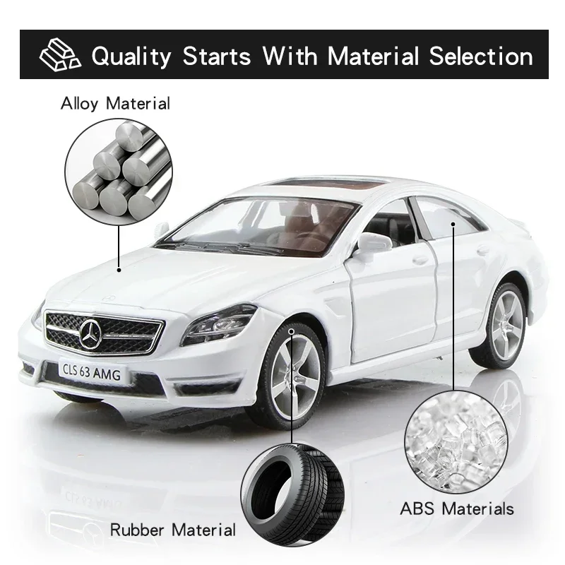 1:36 Mercedes Benz CLS C63 AMG High Simulation Diecast Model Cars Luxury Alloy Vehicle Model Car Collection Toy For Kid A57