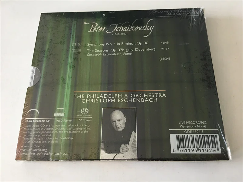 Tchaikovsky Symphony No. 4 The Four Seasons Eschenbach SACD Unopened