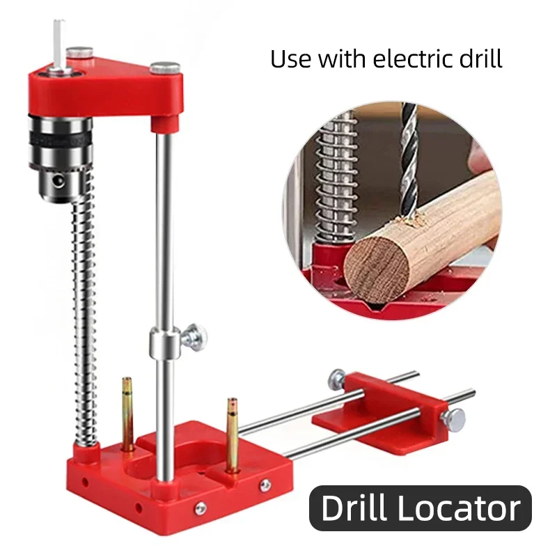 Woodworking Drill Locator Guide Tools with Scale Precise Positioner Punch Locator Holder Guide Fixture Woodworking Drilling