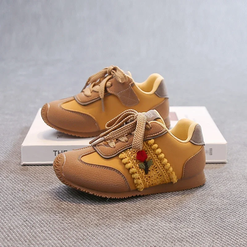 

2025 г., новая модная детская повседневная обувь с мягкой подошвой, модные нескользящие универсальные туфли принцессы с мягкой подошвой в корейском стиле