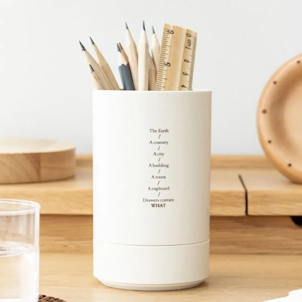 حامل قلم إبداعي موفر للمساحة صندوق تخزين مكتبي قابل للفصل من البلاستيك المتين لتخزين فرشاة المكياج دلو تخزين فرشاة المكياج #2