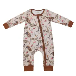 new rts fashion boys romper wholesale boutique duck pattern design fall boys baby boysbamboo rompers