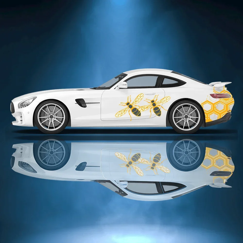 

Летающие танцы, милые пчелы, автомобильные виниловые наклейки, самоклеящаяся наклейка из ПВХ, подходит для грузовиков, внедорожников, украшения, автоаксессуары, подарок