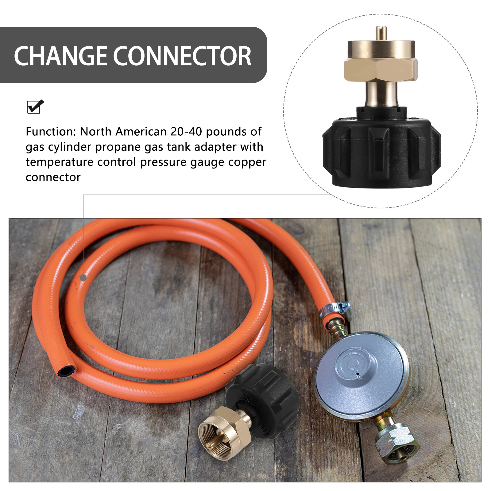 

Propane Tank Refill Adapter Gas Converter Camping Stove BBQ 7 8 Inch 14 Teeth Left Thread Hiking Backpacking Outdoor Kitchen
