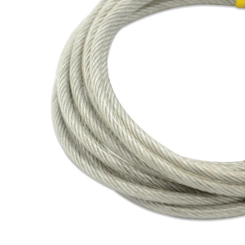 1/5 Meter Steel PVC Coated Flexible Wire Rope Cable Transparent Stainless Steel Clothesline Diameter 6/8/10/12mm