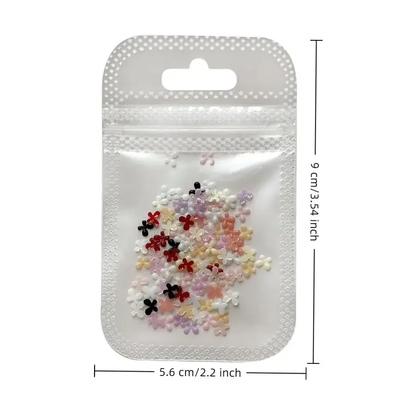 100Pcs Nail Enhancement Mini Mixed Color Bow Resin Flat Bottom Nail Decoration Nail Charm Accessories