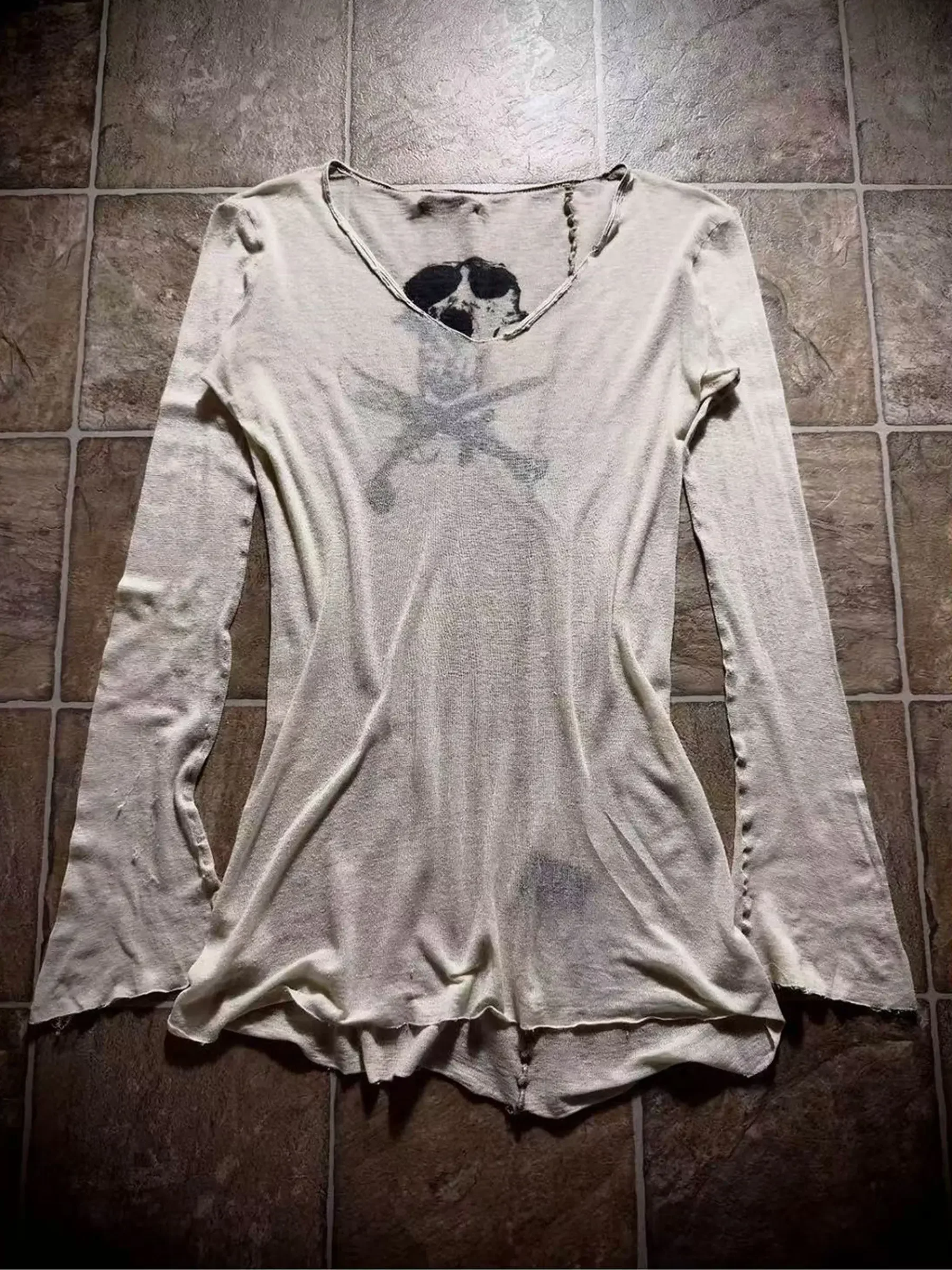Ifsixwasnine00s Vision Pirate Skull Long Sleeve T-Shirt