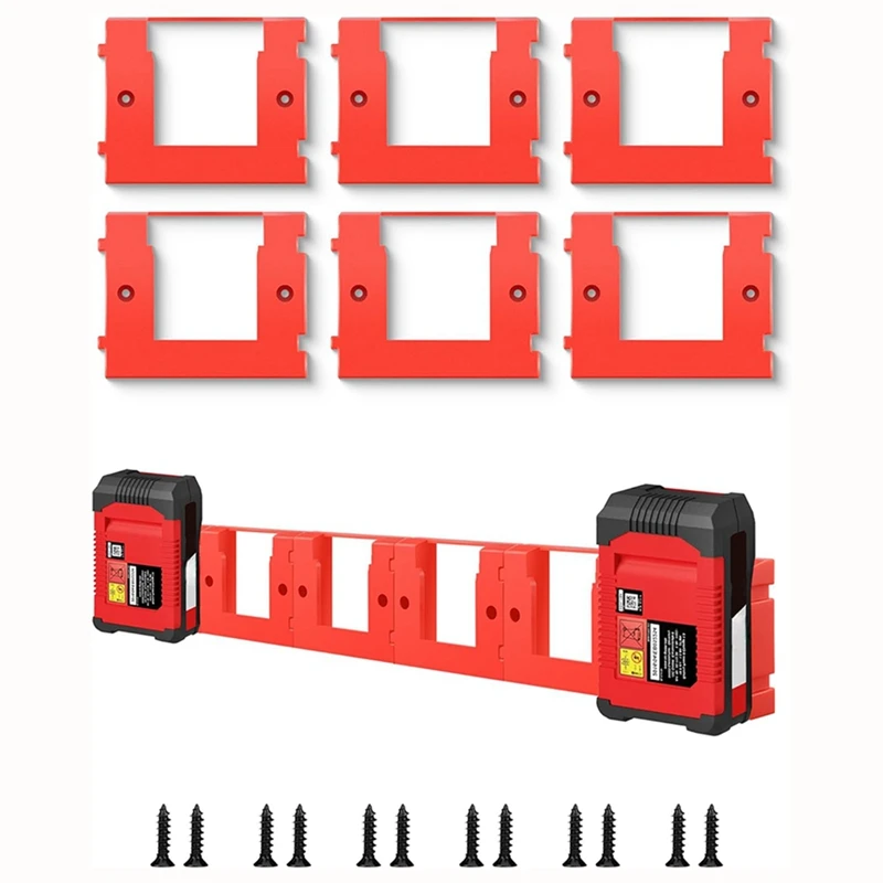 DT19 Battery Holder Wall Mount for Power X-Change, 10 Pieces, Organize Workspace, Space-Saving Storage Bracket