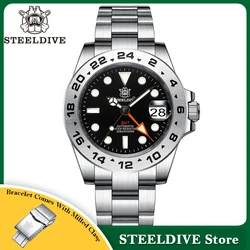 STEELDIVE SD1992 GMT Dive Watch NH34 Automatic Mechanical Movement Luminous Sapphire Glass 300M Waterproof Men's Dive watches