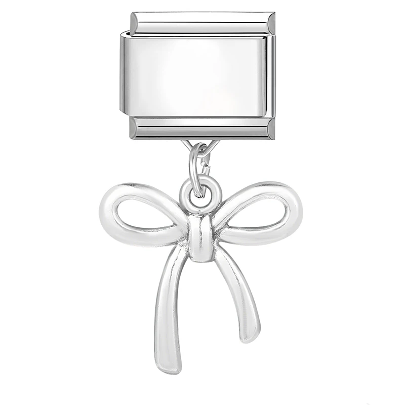 Schmetterling Schleife Krone Herz Schlüssel Kirsche Anhänger italienischen Charm Link Edelstahl passen 9mm Armband DIY machen Geschenke