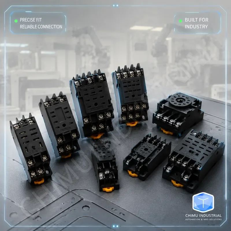 【CHIMU INDUSTRIAL】 for PYF08A PYF11A PYF14A PTF08A 8 11 14 Pin Small Intermediate Relay Base Socket