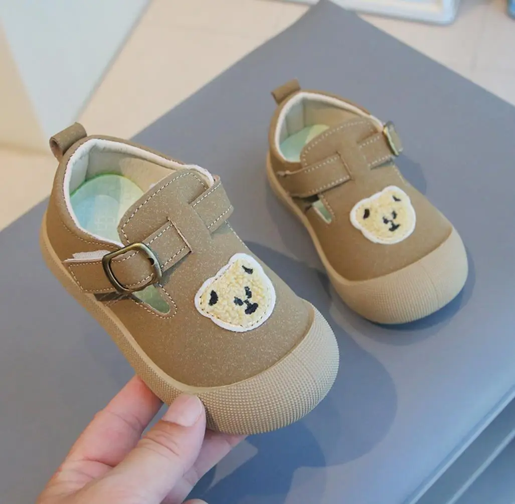 Toddler Infant Baby Shoes Size 21-32 Boys Girls Cartoon Breathable Low-top Casual Leather Shoes Unisex First Walkers Sneakers