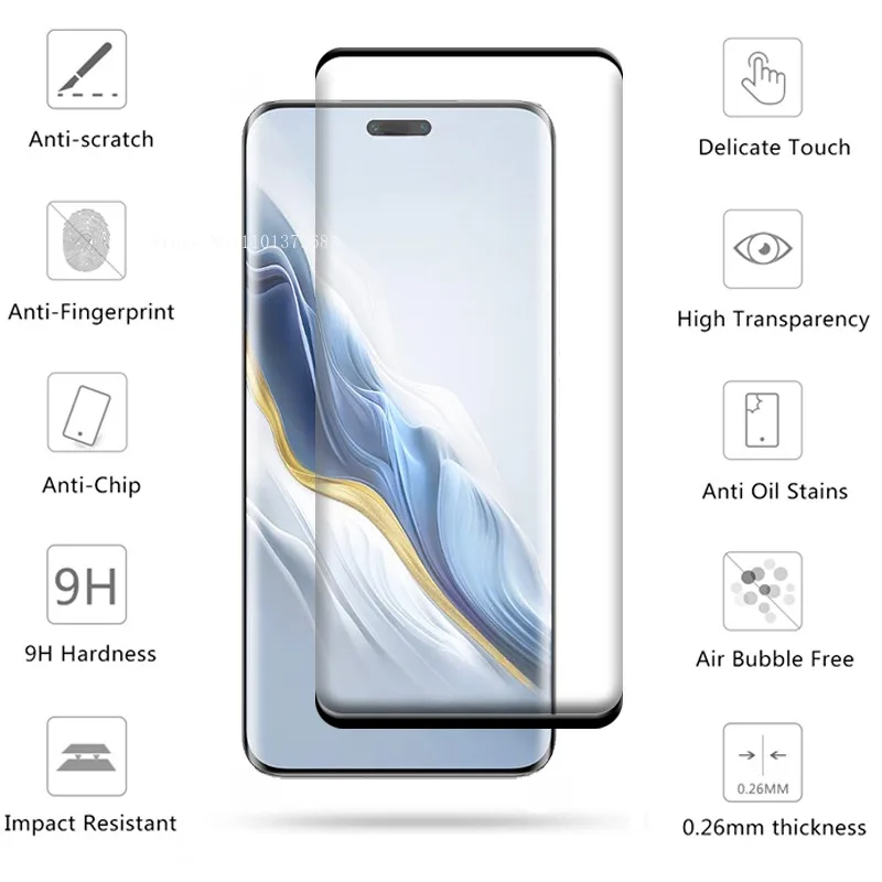 4-in-1 For Honor Magic 6 Pro Glass For Honor Magic 6 Pro Tempered Glass HD 9H Full Screen Protector Honor Magic 6 Pro Lens Glass