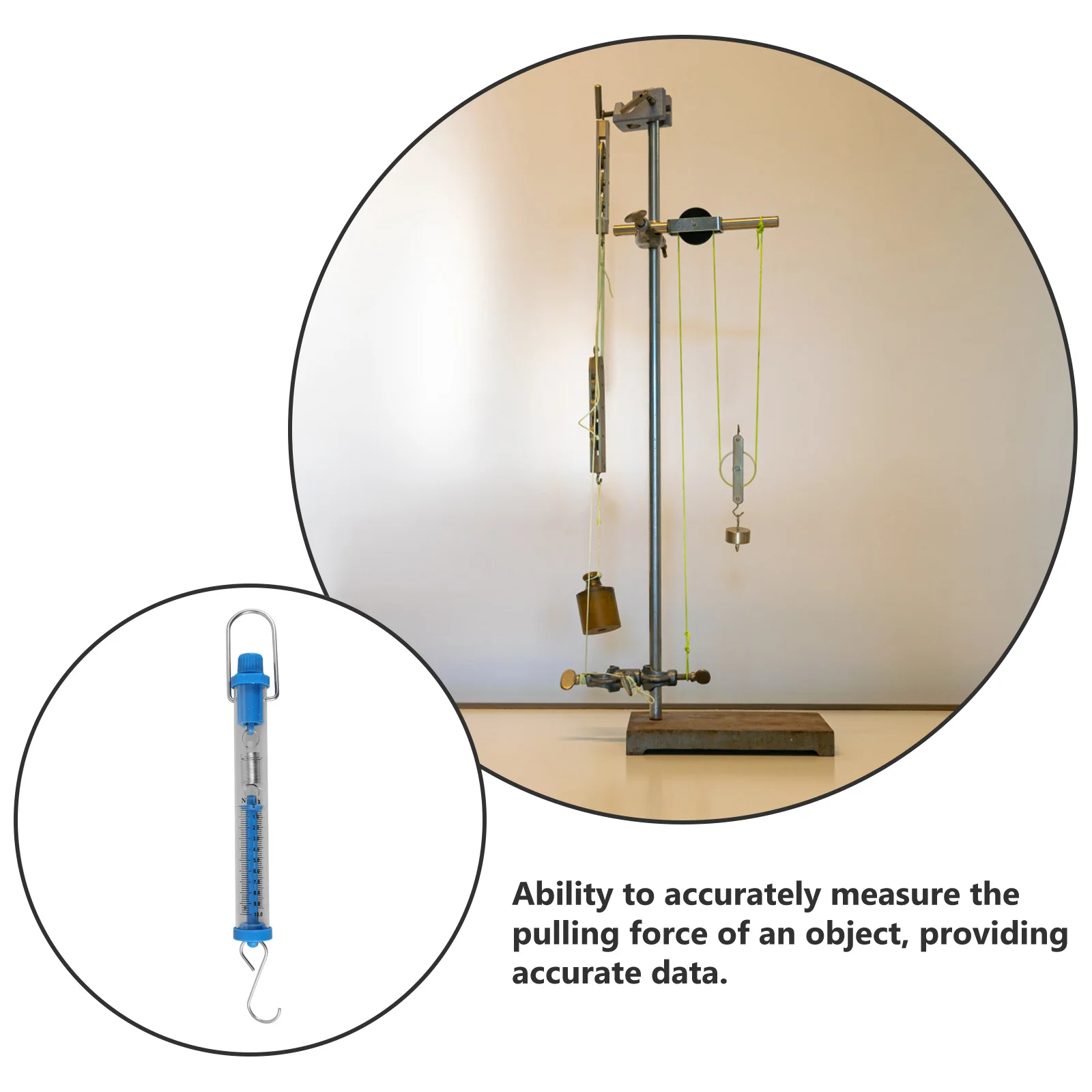 

Tubular Spring Scale Hanging Force Scale Scientific Spring Balance for Physics Teaching Portable Experiment Tool