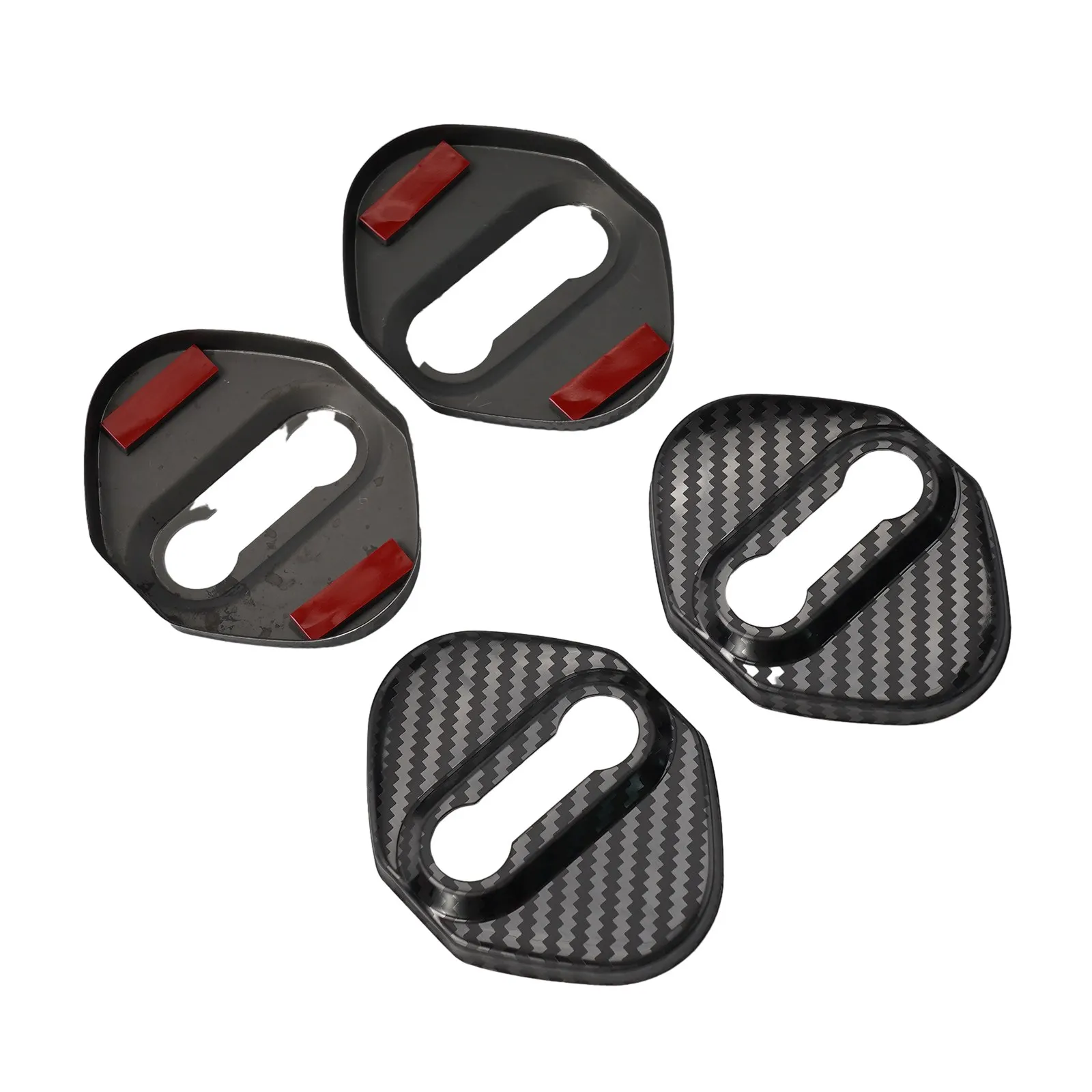 

Add a Touch of Elegance to Your For Toyota For Tundra1423 with Carbon Fiber Style Door Lock Protective Cover Trim