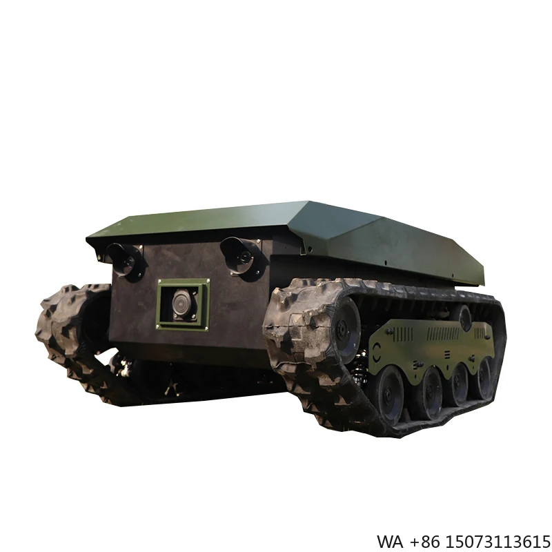 Arduino Compatible All Terrain Tracked Robot Chassis, Suitable for Outdoor Delivery and Remote Control Applications