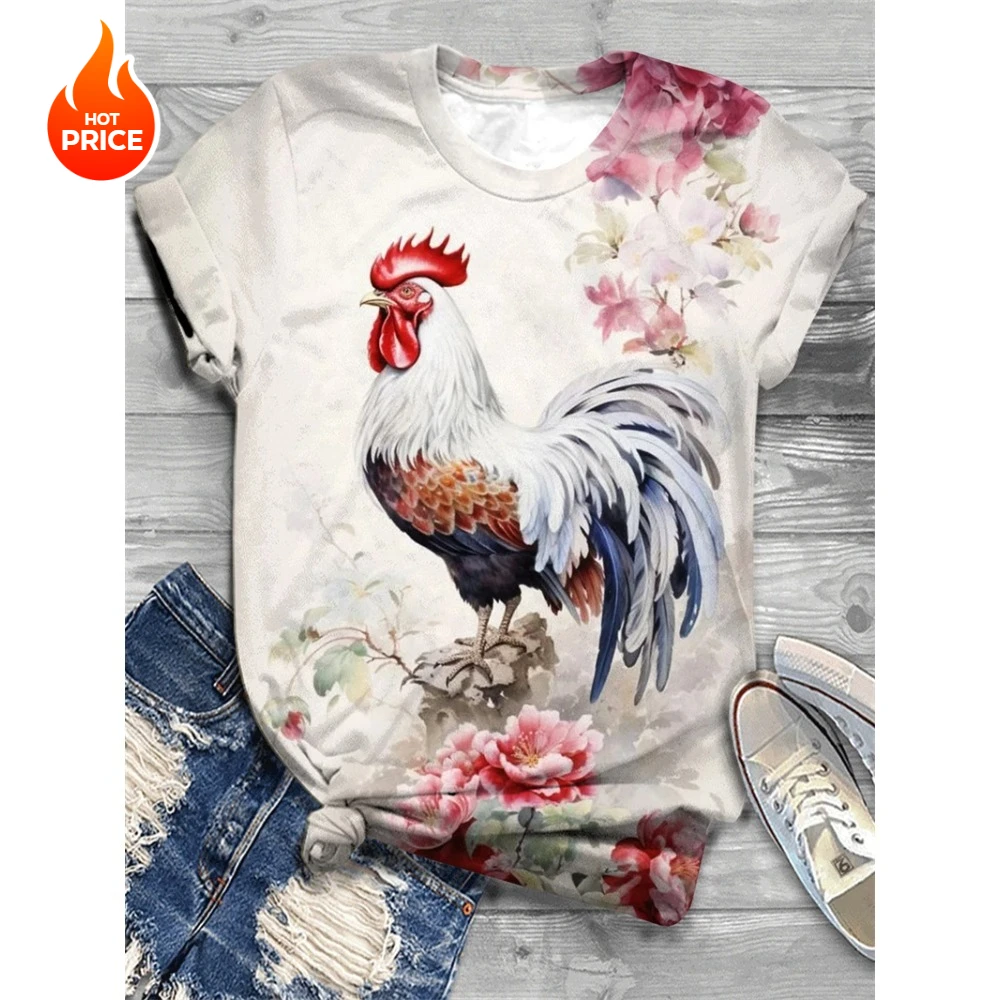 T-shirt manches courtes col rond femme, imprimé chat Kawaii en 3D, graphique Floral, décontracté, Y2K, jolis vêtements pour femmes