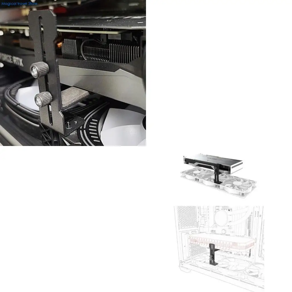 

N2UB Регулируемые графические карты подставки для корпуса ПК, уменьшите нагрузку на материнские платы