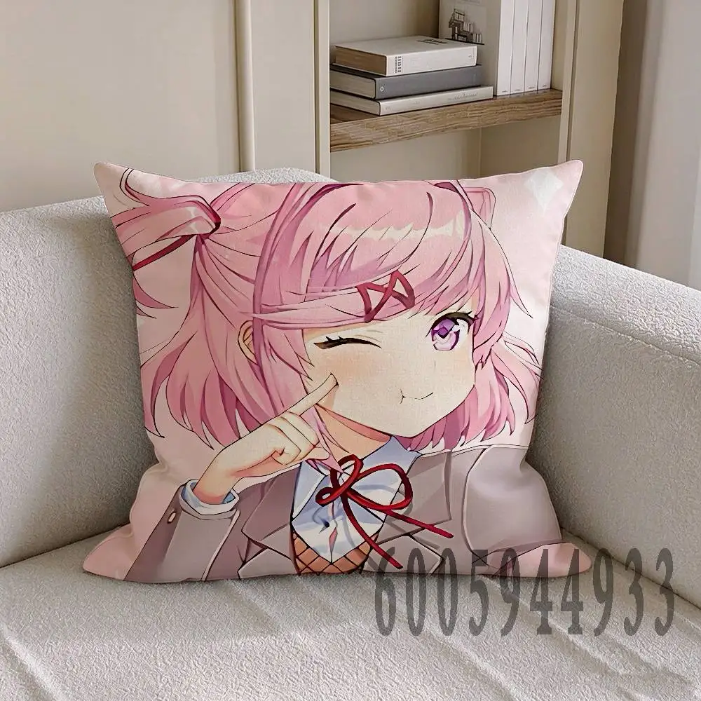 N-Natsuki Anime Celebrity Merchandise All-Match Printed Pillow Case Sofa Car Office Room Decoration Protector