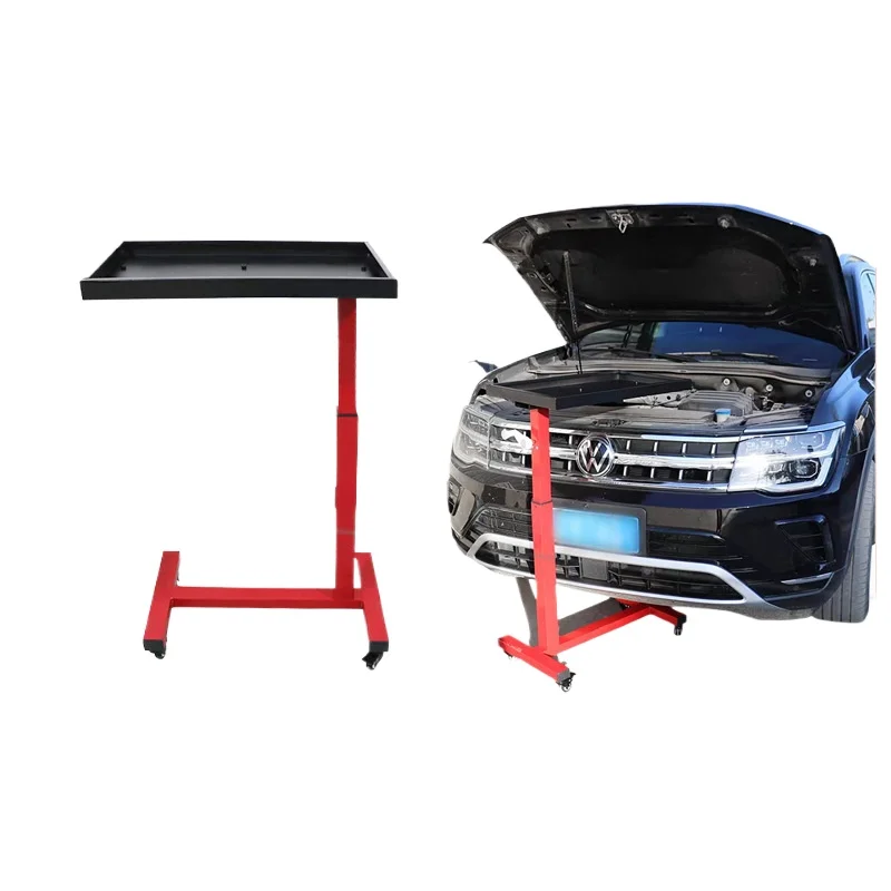 Car Maintenance Workbench Toolbox Tool Cart with Mute Wheels Workshop Holder Cabinet Garage Workbench Adjustable Tray