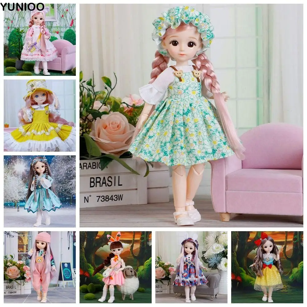 

Dressing Doll with Clothes BJD Doll Dress Up 3D Eyes Removable Joints Doll 30cm 1/6 BJD Birthday Gift