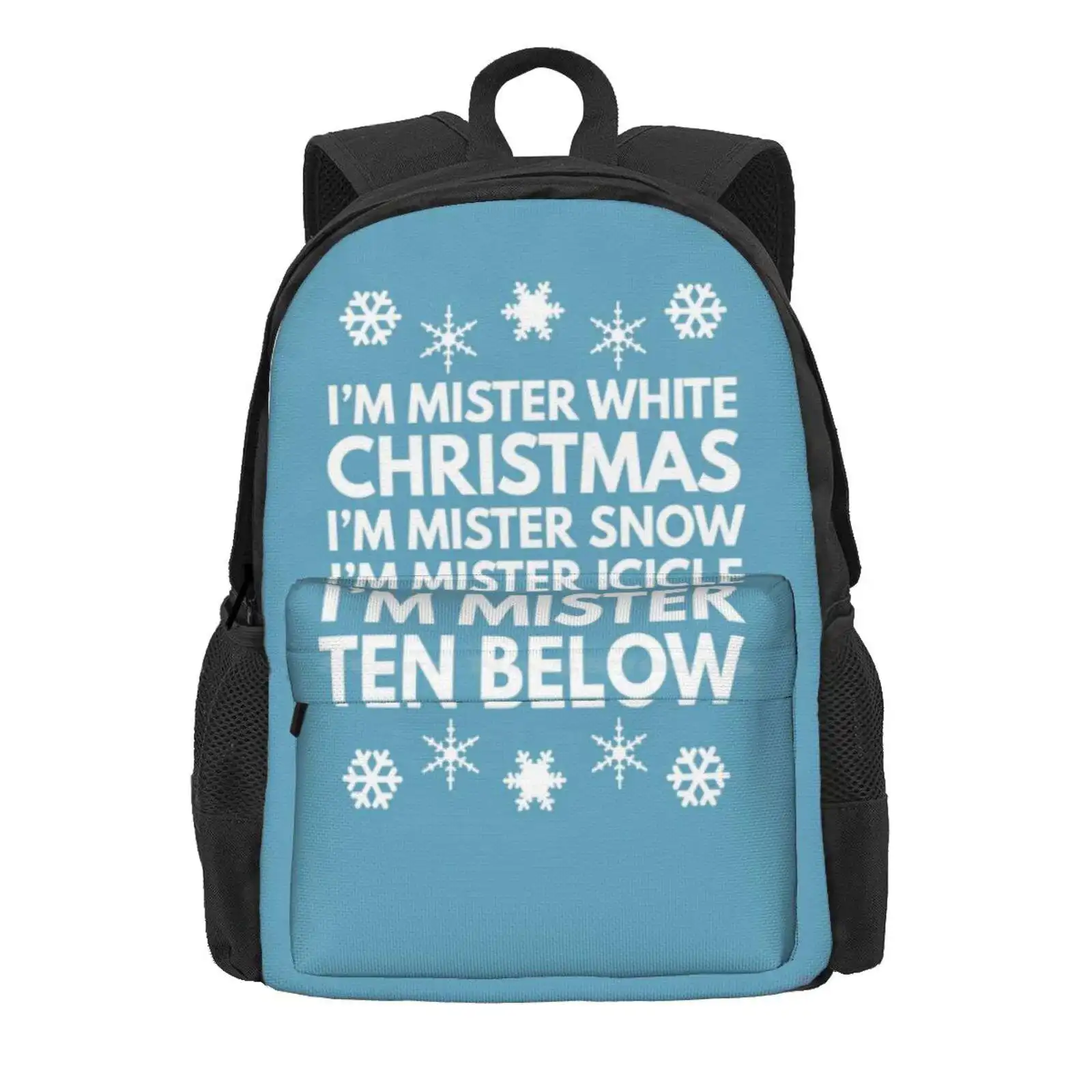 Snow Miser Hot Sale Schoolbag Backpack Fashion Bags Father Christmas Xmas Christmas Eve Happy Holidays Snowman Winter Noel