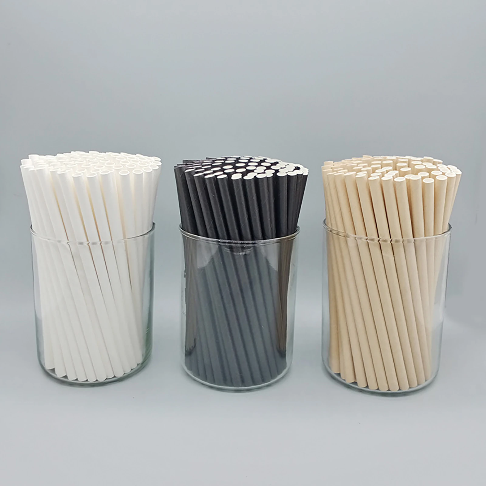 Imagen 4: 100 Pajitas Compostables y Biodegradables de 7.75 Pulgadas de Largo para Smoothies, Vasos, Cócteles, Batidos, Fiestas y Viajes